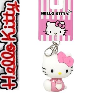 Hello Kitty Logo Clip Keychain